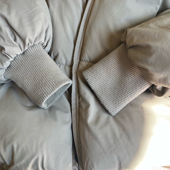 Zara Puffer Jacket Coat Brown Tan Beige Warm - Picture 5 of 5